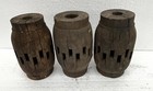 Lot Of Three  3  Original Antique Vtg Primitive Rustic Wagon Carriage Wheel Hubs