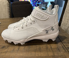 New Under Armour Harper 7 Mid Rm Youth Size 5 5 White Baseball Cleats No Box