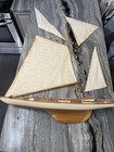 Antique Pond Boat Yacht Sailboat Toy 34  Wood Wooden    See Video