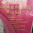 Barbie 2003 Learning Activity Box  Workbooks Stickers Game Cards Crayons Sealed