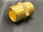 Solid Brass Pipe Fitting  3 4  X 3 4  Npt Male  Hex Nipple   4 Pack Deal 