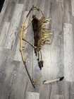 Handmade Wood Bow Fur Leather Quiver 4 Feather Arrows 54    Southwestern Decor