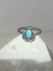 Turquoise Ring Southwest Pinky Floral Leaves Blossom Baby Children Women Girls C