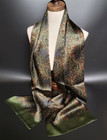 100  Silk Satin Scarf Men Women Neckerchief Wrap Paisley Green Red Blue Qs175-23