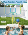 Pool Basketball Hoop  Stainless Steel Poolside Basketball Goal  Swimming Pool Ba