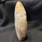 Scrimshaw Sperm Whale Tooth Resin Reproduction   Susan  6 Inches Long 