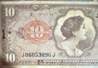 Us Military Payment Certificate Mpc Series 641 10c Note Serial J06053096j