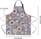 2 Pack Floral Apron For Women With Pockets  Adjustable Cotton Chef Aprons