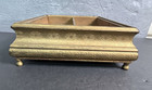 Antique Victorian Parlor Box Glass Vanity Wood Dresser Gold Jewelry Box
