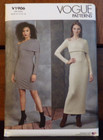 Vogue Sewing Pattern V1906 Misses Dress Close Fitting Pull Over Sizes 8-16 Uncut