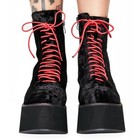 Fashion Women s Platform Wedge Heels Punk Lace Up Ankle Boots Punk Shoes Size