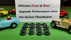    16 Silicone Tires    For Aurora Model Motoring Tjet Performance Set Ho Slot Car