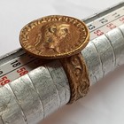 Extremely Rare Ancient Bronze Roman Style Ring Amazing Coin Very Stunning Artifa