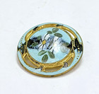 Antique French Champleve Button Enamel W  Openwork Gilt