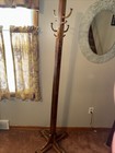 Antique Oak 6  Coat Rack  1920 s    Iron Hooks Rare Ooak  Or  Last Of Its Kind  