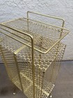 Mid-century Modern Richard Galef Mesh Metal Plant Stand Magazine Rack Atomic Vtg