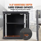 9u Wall Mount Network Server Rack Cabinet Enclosure 15 5   Deep Door Lock