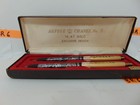 Vintage Chanel No 5 Arpege 14k Gold Filigree Perfumed Ballpoint Pen Set In Box