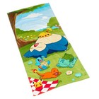 Pokemon Picnic Blanket   Towel Set Pikachu Beach Foldable Mat Carry Case Strap