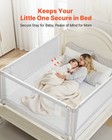 Vevor Toddler Bed Rail Adjustable Height Kids Beds Guard Rail Guard Bumper 3 Pcs