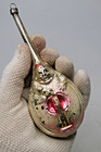 Antique Vintage Blown Glass Fat Mandoline Man Christmas Ornament Germany