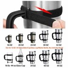 Antislip Adjustable Tumbler Handle Fit 20-40oz Yeti Rtic Ozark Trail Travel Mug