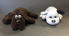 Vintage Pound Puppies 1985 Dark Brown Pound Puppy Plush   Gray Puppy Dog