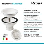 Kraus Kitchen Sink Strainer In White-certified Refurbished