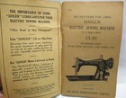 Vintage 1941 Singer Electric Sewing Machine Instruction Manual Booklet