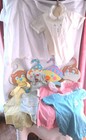 Lot Of 6 Vintage mid Mcms baby Outfits   4 Animal Theme Baby Clothes Hangers