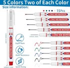 15 Pcs Long Head Deep Hole Marker Pens 20mm Long Nib Marker  Longs Nose Markers 