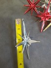 Set Of 5 Vintage Sputnik Star Burst Atomic Plastic Christmas Ornaments Mcm