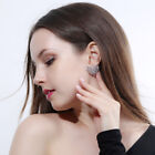 Silver Plated Cubic Zirconia Cute Heart Earrings Necklace Sets For Women Girls