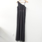 Long Party Gown Goddess Fairy Small Adrianna Papell 4 Black Lace Evening Dress