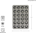 Kitchenaid 24-cup Nonstick Aluminized Steel Mini Muffin Pan  Contour Silver