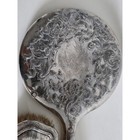 Vintage Silver Plated Vanity Mirror   Brush Set Ornate Floral W  A Initial