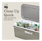 150 Quart Hard Sided Ice Chest Cooler Silver Ash Large Capacity