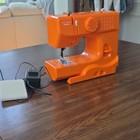 Janome New Home 525b Electric Sewing Machine Orange Portable Free Arm Quilting