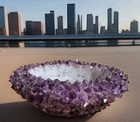 12lb 13  Large Amethyst Crystal Cluster Bowl Geode Centerpiece Specimen Brazil