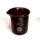 Corning Ruby Red Pyrex Usa Glass Griffin Beaker 50 Ml No  1000