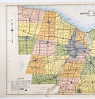 1941  Monroe  County New York Map Original  20x16   Rochester Pittsford Hilton