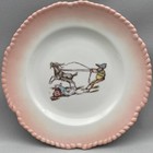Antique Palmer Cox Cartoon Brownies Porcelain Plate 7 1 4  Goat Humor 1800 s