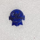 Pabst Blue Ribbon Pinback Button Beer Logo Promo Approx  0 75  Ribbon Shape