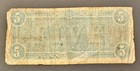 1864  5 Csa Confederate Currency Note T69 Richmond Capitol Civil War Paper Money