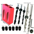 15 Degree Pocket Hole Jig Kit Drill Guide Set Oblique Hole Locator Wood Tool