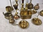 Vintage Solid Brass Mixed Lot Of 17 Various Small To Mini Decorative Pieces