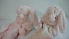 Lot Of 2 Jellycat Bashful Bunny Pink Blush Soother Security Blanket Lovey