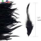 Happy Feather 100pcs Saddle Hackle Rooster Feather For Crafts  5-7 Inch Natural
