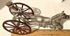 Cast Iron Horse Drawn Sulky And Driver 8     Racing C  1910 Antique 