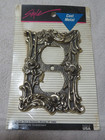 4 Beautiful Gold Metal Single Outlet Receptacle Plate Covers Vintage Antique